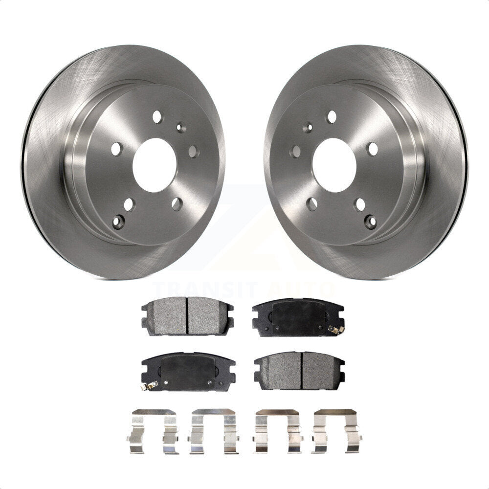 Rear Disc Brake Rotors And Semi-Metallic Pads Kit For 2010-2017 Chevrolet Equinox GMC Terrain K8F-101561 by Transit Auto