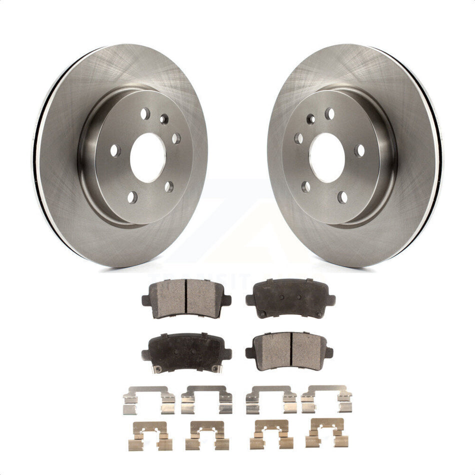 Rear Disc Brake Rotors And Semi-Metallic Pads Kit For Chevrolet Malibu Buick Impala LaCrosse Regal Cadillac XTS Limited Saab 9-5 Allure K8F-101564 by Transit Auto