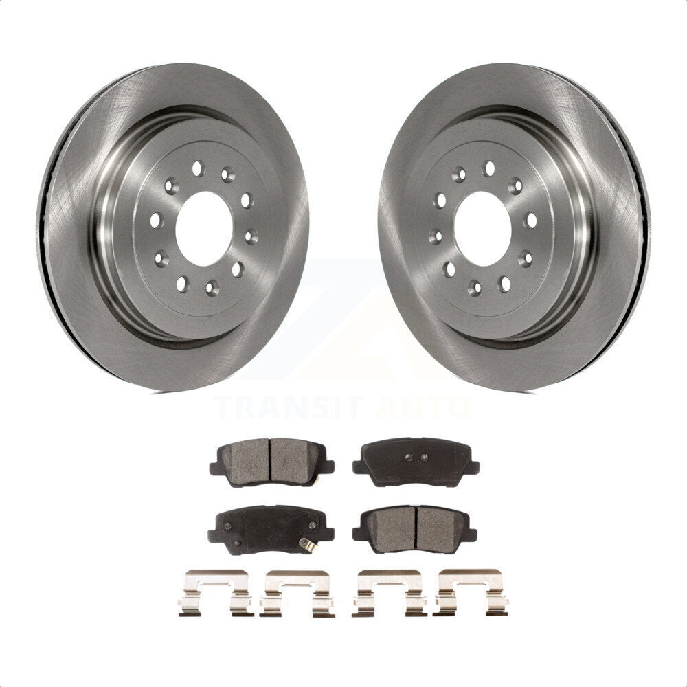 Rear Disc Brake Rotors And Semi-Metallic Pads Kit For Cadillac ATS K8F-101572 by Transit Auto