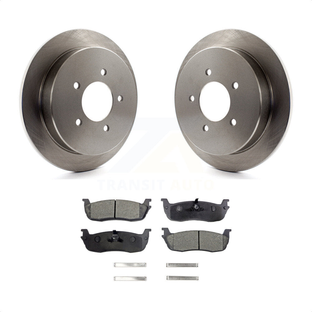 Rear Disc Brake Rotors And Semi-Metallic Pads Kit For Ford F-150 Expedition Lincoln Navigator K8F-101578 by Transit Auto