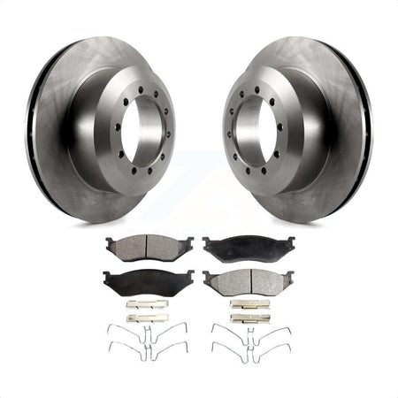 Rear Disc Brake Rotors And Semi-Metallic Pads Kit For Ford F59 E-550 Super Duty F-550 F-450 F-53 Motorhome Chassis Econoline F-59 Commercial Stripped K8F-101582 by Transit Auto