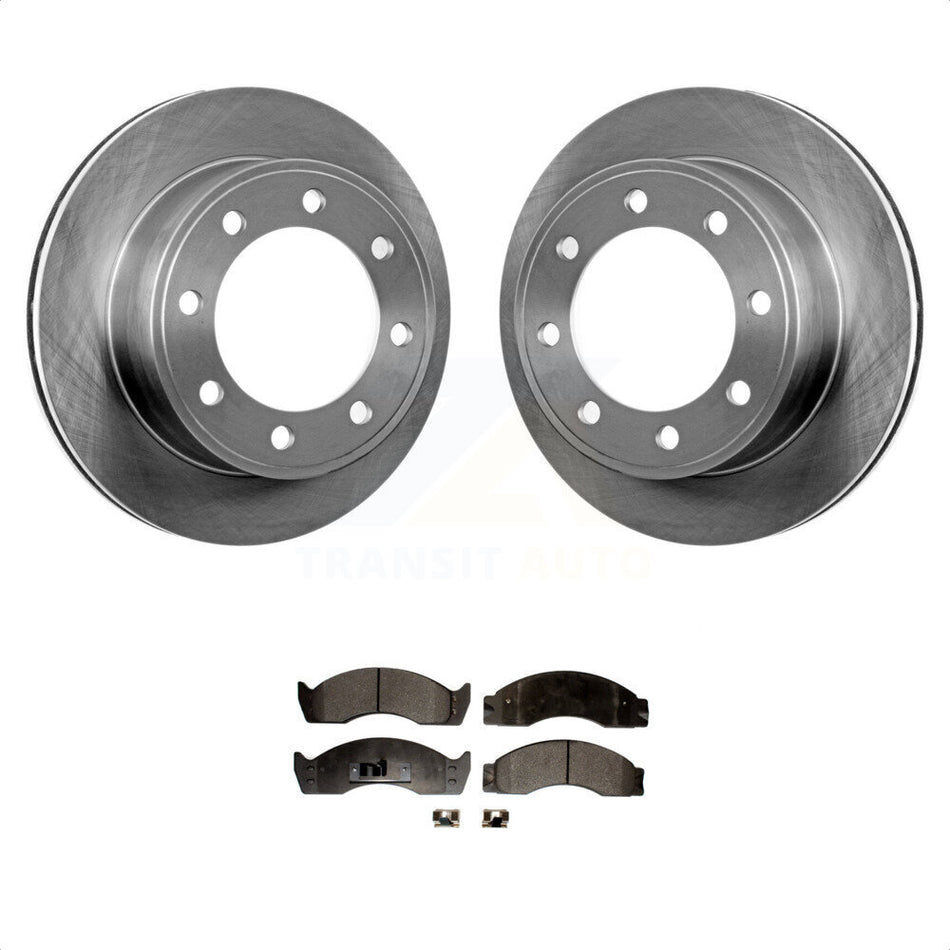 Rear Disc Brake Rotors And Semi-Metallic Pads Kit For Ford E-450 Econoline Super Duty K8F-101583 by Transit Auto