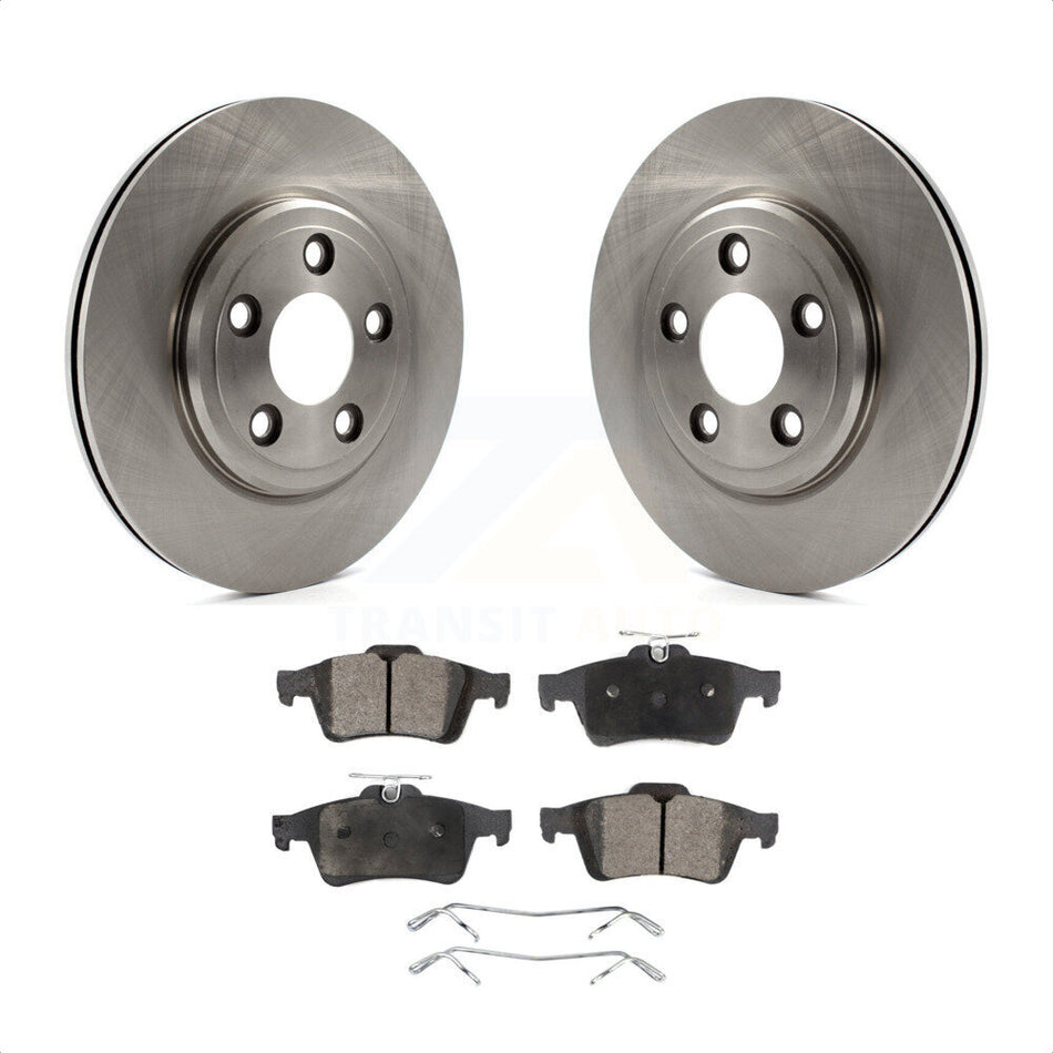 Rear Disc Brake Rotors And Semi-Metallic Pads Kit For Jaguar Vanden Plas XJ8 To Chassis/VIN #G49700 K8F-101591 by Transit Auto