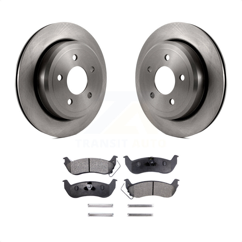 Rear Disc Brake Rotors And Semi-Metallic Pads Kit For Ford Crown Victoria Mercury Grand Marquis Marauder K8F-101598 by Transit Auto