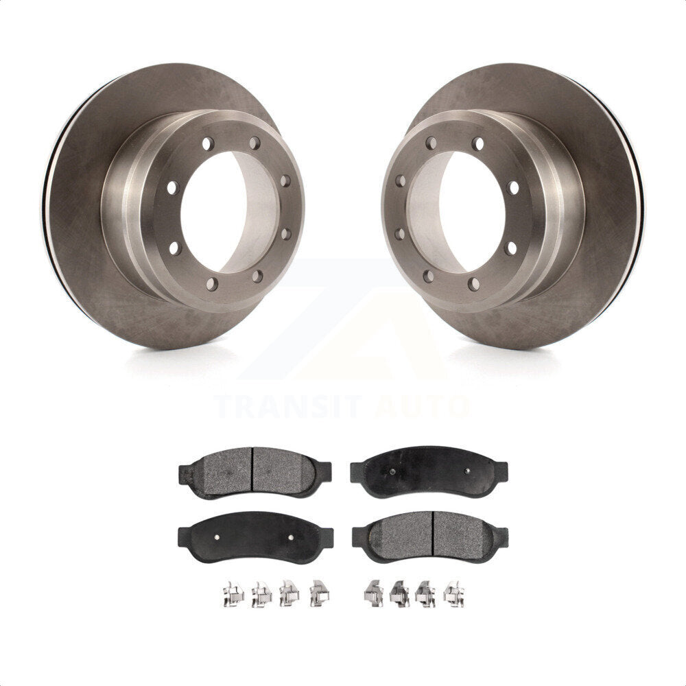 Rear Disc Brake Rotors And Semi-Metallic Pads Kit For Ford F-350 Super Duty F-450 K8F-101607 by Transit Auto