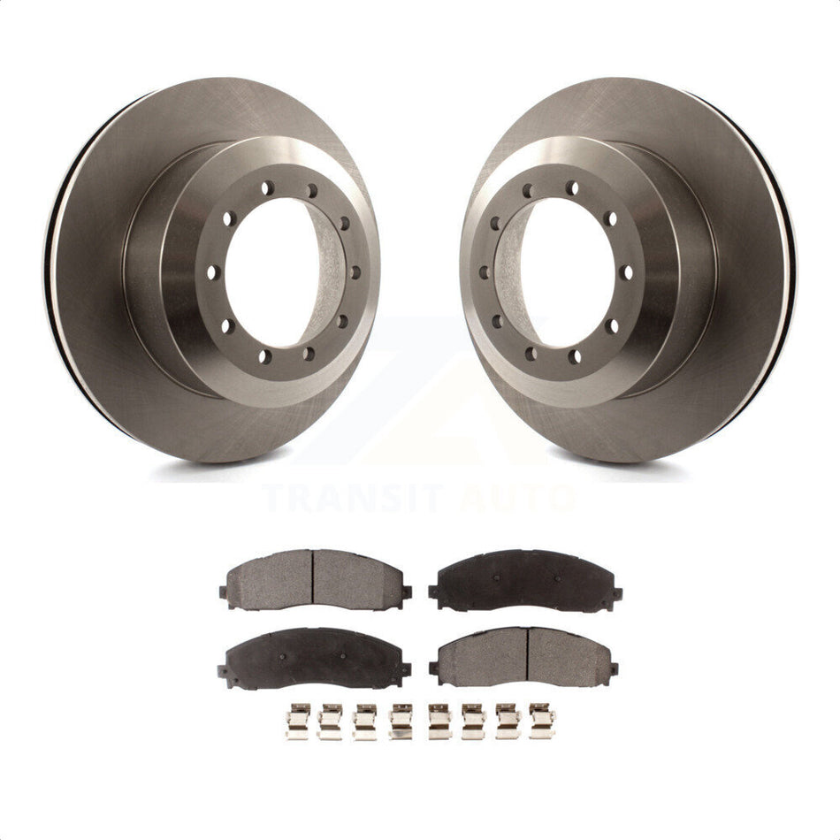 Rear Disc Brake Rotors And Semi-Metallic Pads Kit For 2015-2016 Ford F-350 Super Duty Cab & Chassis K8F-101611 by Transit Auto