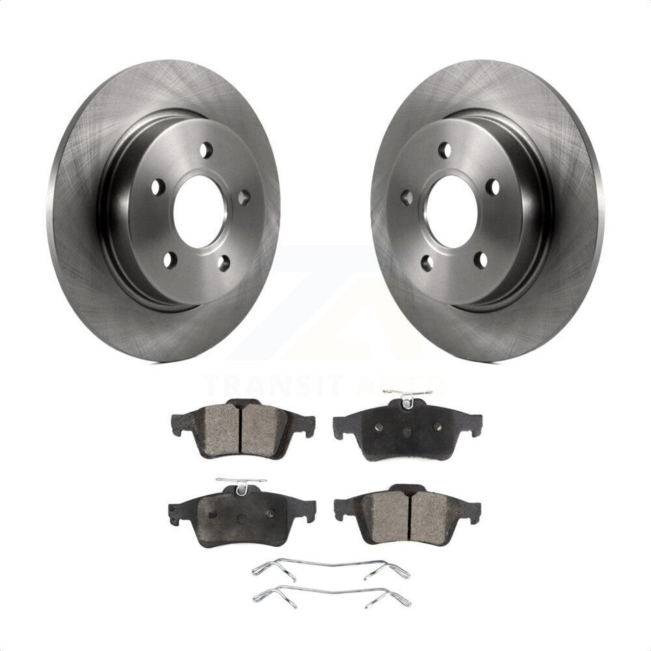 Rear Disc Brake Rotors And Semi-Metallic Pads Kit For Ford Focus K8F-101625 by Transit Auto