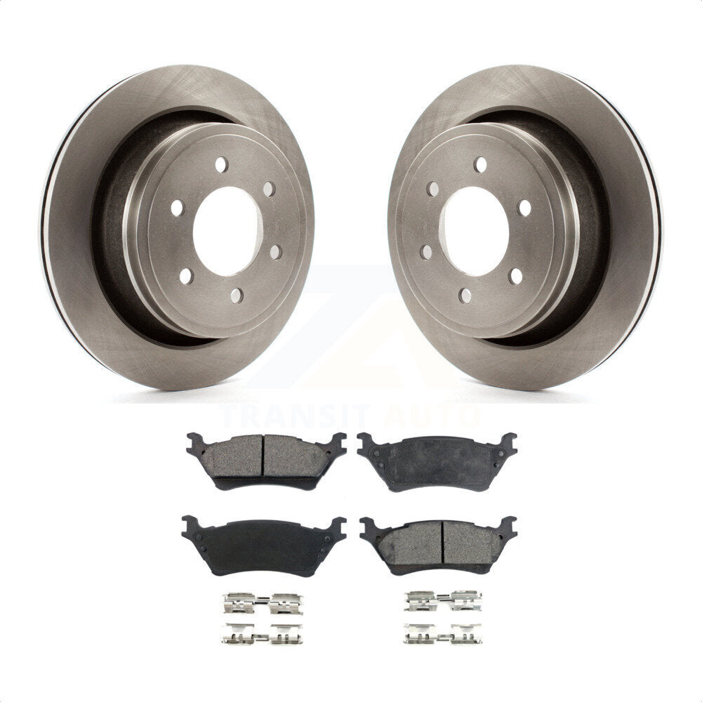 Rear Disc Brake Rotors And Semi-Metallic Pads Kit For Ford F-150 K8F-101626 by Transit Auto