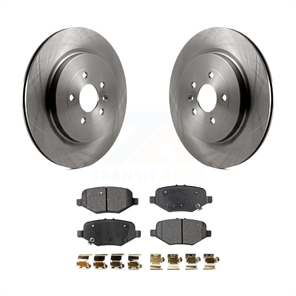 Rear Disc Brake Rotors And Semi-Metallic Pads Kit For Ford Explorer Taurus Flex Police Interceptor Sedan Lincoln MKT MKS Special Service K8F-101629 by Transit Auto