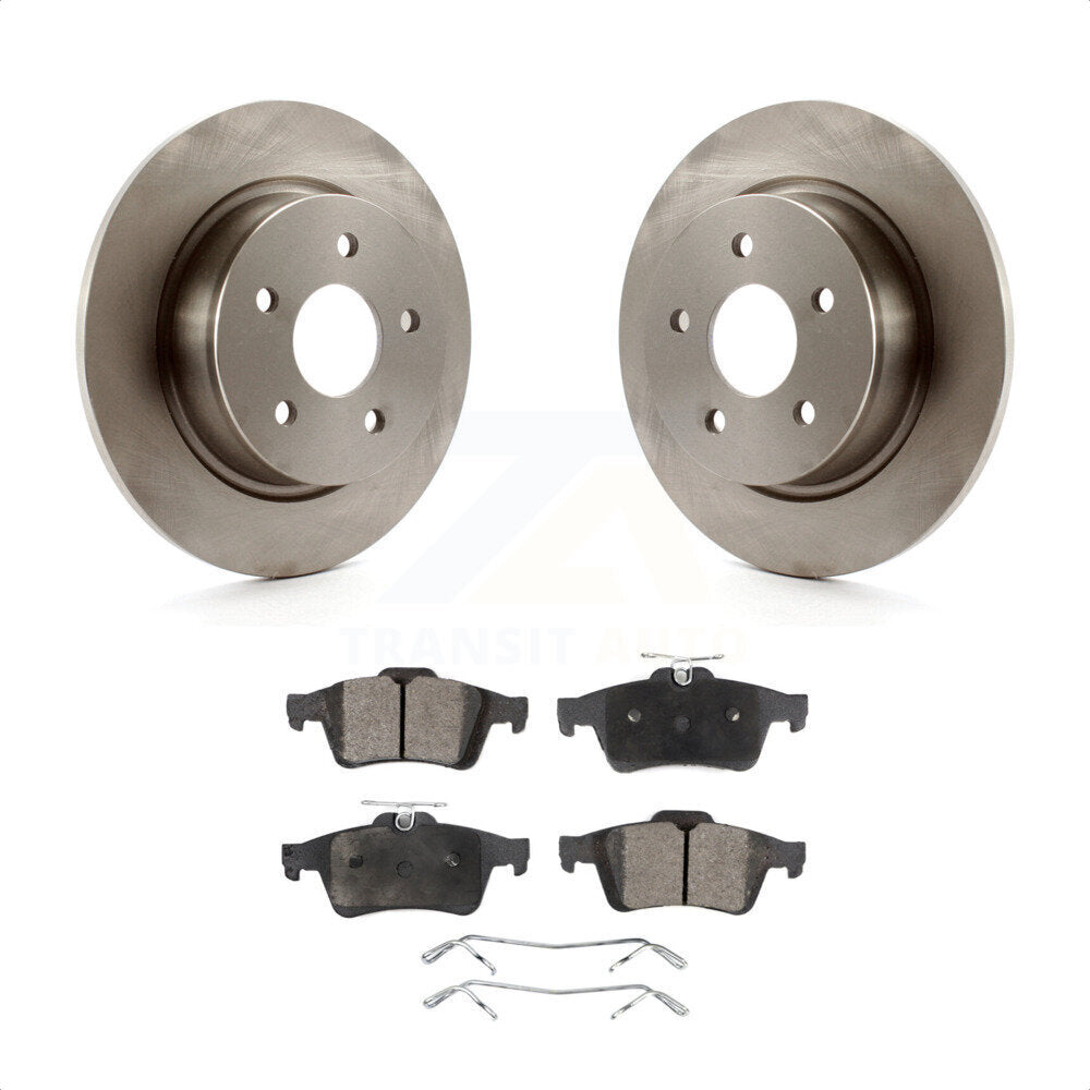 Rear Disc Brake Rotors And Semi-Metallic Pads Kit For Ford Escape Connect C-Max K8F-101630 by Transit Auto