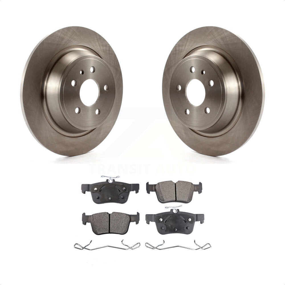 Rear Disc Brake Rotors And Semi-Metallic Pads Kit For Ford Fusion Escape Lincoln MKC MKZ MKX Continental K8F-101632 by Transit Auto