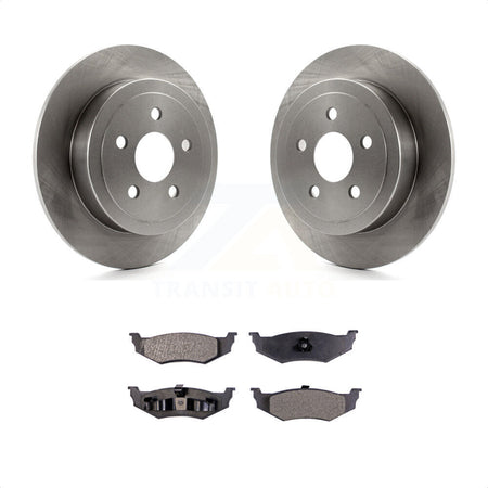 Rear Disc Brake Rotors And Semi-Metallic Pads Kit For Chrysler Sebring Dodge Stratus PT Cruiser Cirrus Plymouth Breeze K8F-101638 by Transit Auto