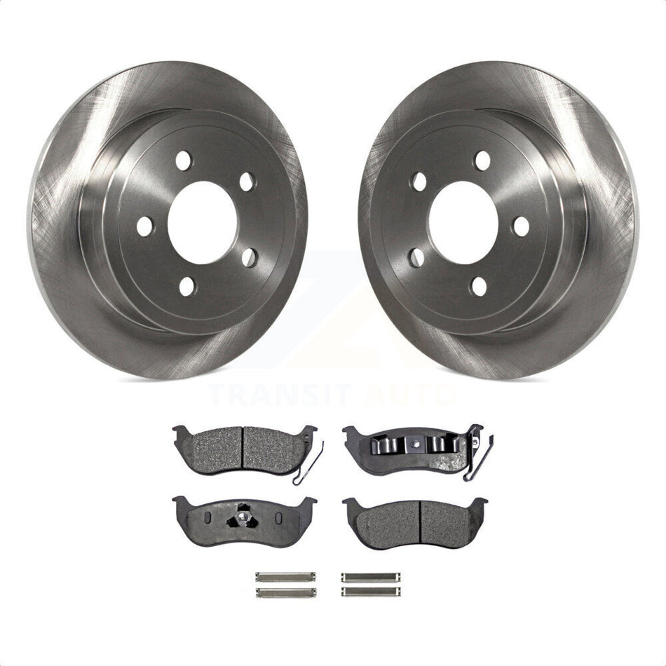 Rear Disc Brake Rotors And Semi-Metallic Pads Kit For Jeep Liberty Wrangler TJ K8F-101648 by Transit Auto