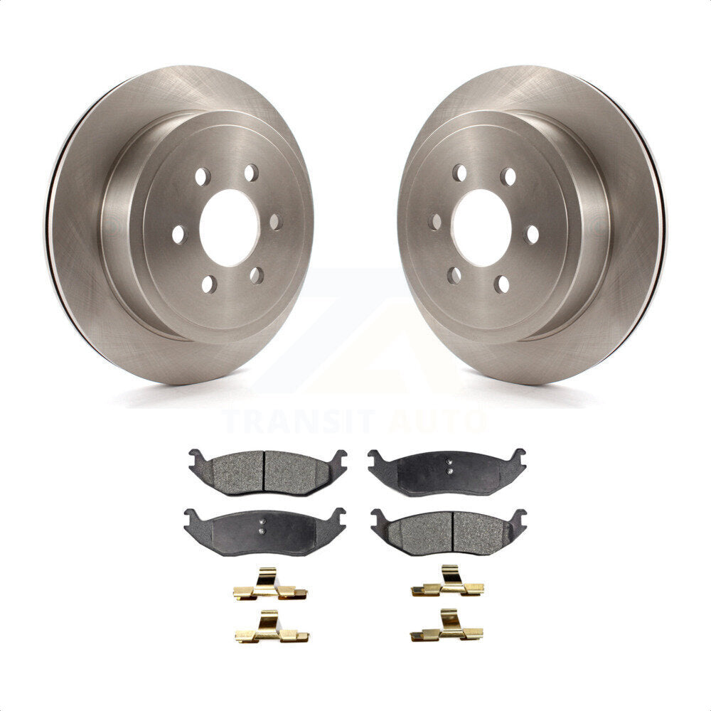 Rear Disc Brake Rotors And Semi-Metallic Pads Kit For 2003 Dodge Durango K8F-101651 by Transit Auto