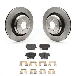 Rear Disc Brake Rotors And Semi-Metallic Pads Kit For 2015 Dodge Charger R T Scat Pack with 6.4L K8F-101659