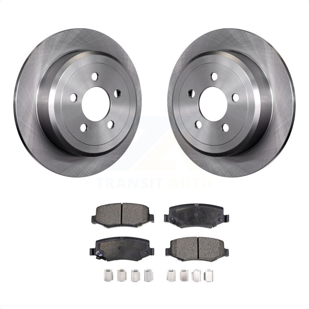 Rear Disc Brake Rotors And Semi-Metallic Pads Kit For Jeep Liberty Dodge Nitro K8F-101666 by Transit Auto