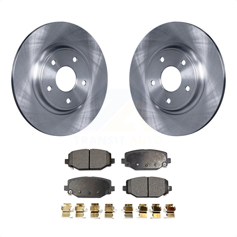 Rear Disc Brake Rotors And Semi-Metallic Pads Kit For Dodge Grand Caravan Journey Chrysler Town & Country Ram C/V Volkswagen Routan K8F-101678 by Transit Auto