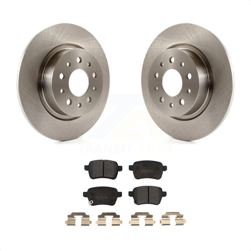 Rear Disc Brake Rotors And Semi-Metallic Pads Kit For 2014-2020 Fiat 500L K8F-101684 by Transit Auto