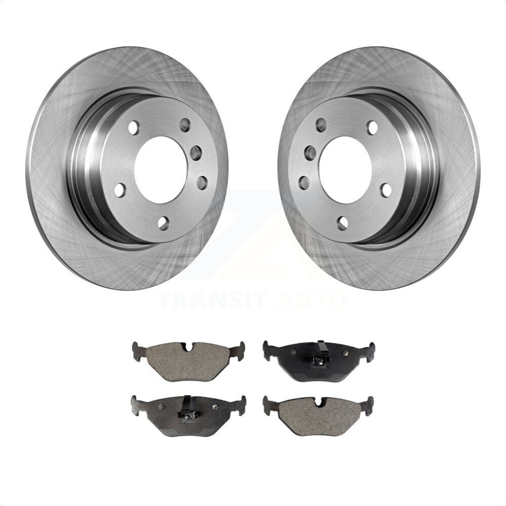 Rear Disc Brake Rotors And Semi-Metallic Pads Kit For BMW 318i 328i 328is 323is 318is K8F-101694 by Transit Auto