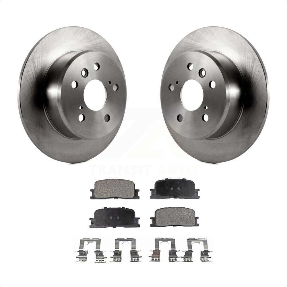 Rear Disc Brake Rotors And Semi-Metallic Pads Kit For 2001-2003 Toyota Highlander FWD K8F-101702 by Transit Auto