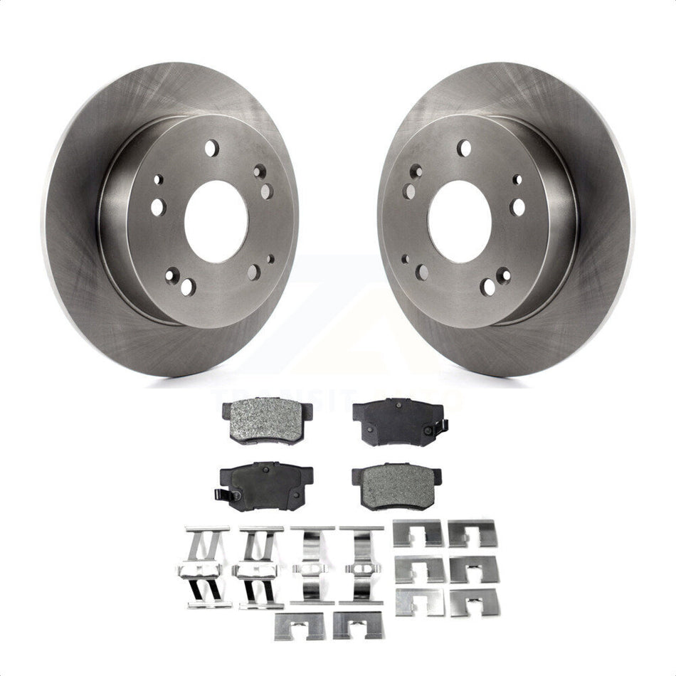 Rear Disc Brake Rotors And Semi-Metallic Pads Kit For Honda Accord Civic Acura RSX Integra K8F-101710 by Transit Auto