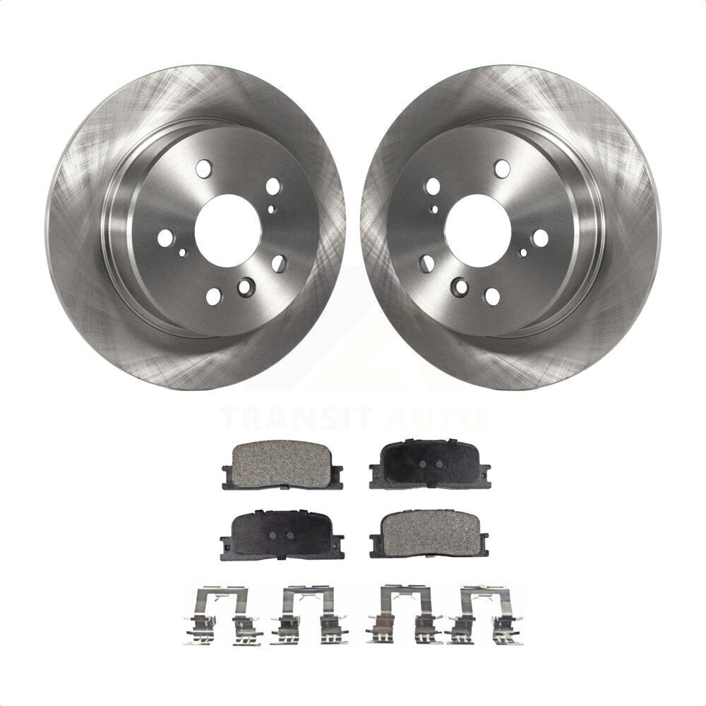 Rear Disc Brake Rotors And Semi-Metallic Pads Kit For 2001-2003 Toyota Highlander AWD K8F-101719 by Transit Auto