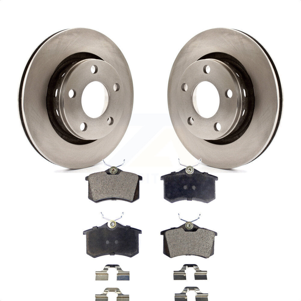 Rear Disc Brake Rotors And Semi-Metallic Pads Kit For 2004 Audi A6 Quattro With 269mm Diameter Rotor K8F-101728 by Transit Auto