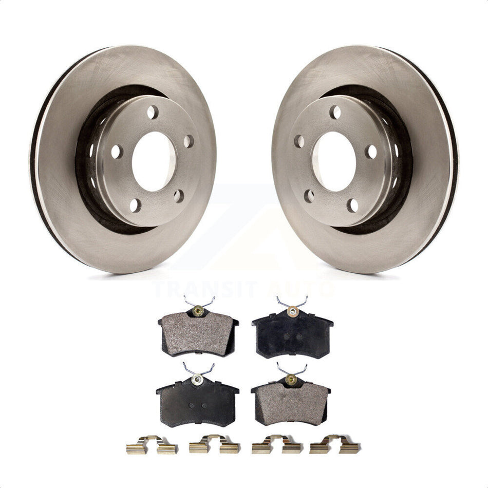 Rear Disc Brake Rotors And Semi-Metallic Pads Kit For Volkswagen Passat Audi A6 Quattro S6 K8F-101729 by Transit Auto