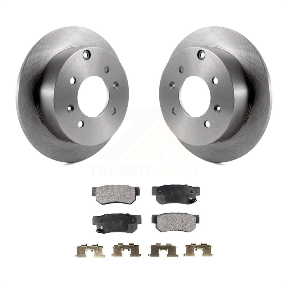 Rear Disc Brake Rotors And Semi-Metallic Pads Kit For Hyundai Sonata Kia Optima Magentis K8F-101736 by Transit Auto