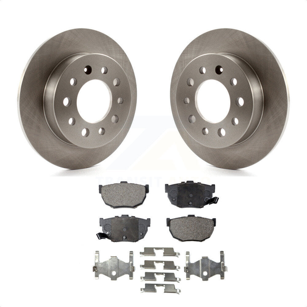 Rear Disc Brake Rotors And Semi-Metallic Pads Kit For 2003-2008 Hyundai Tiburon K8F-101743 by Transit Auto