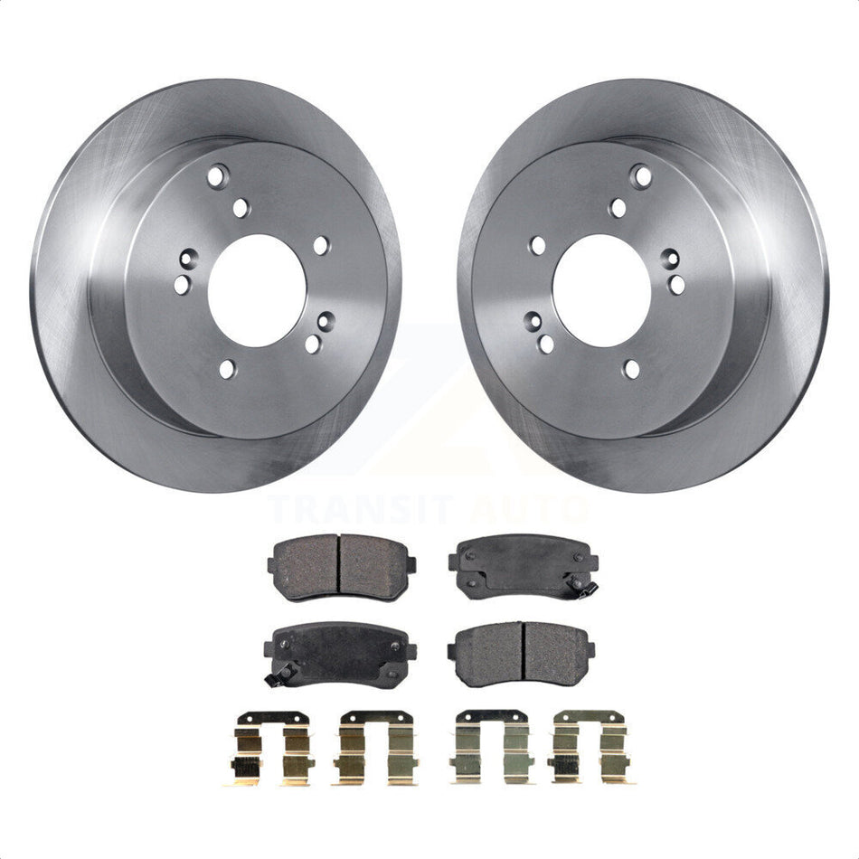 Rear Disc Brake Rotors And Semi-Metallic Pads Kit For Hyundai Tucson Kia Sportage AWD K8F-101744 by Transit Auto