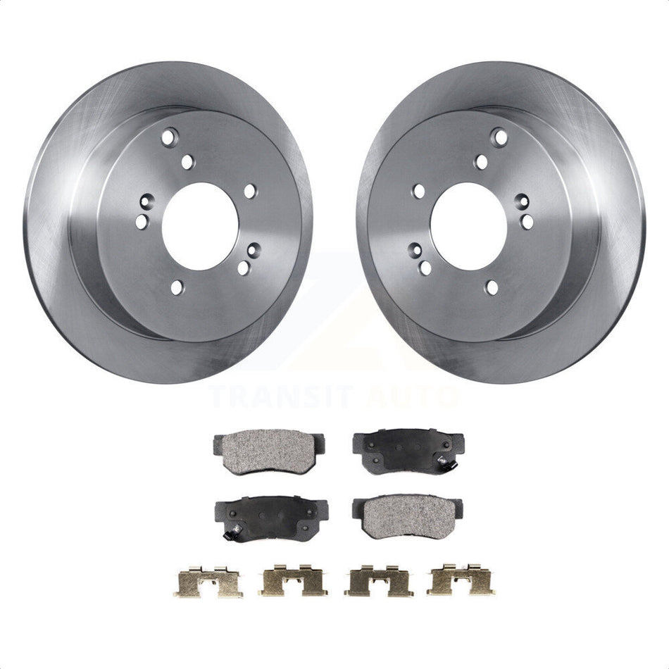 Rear Disc Brake Rotors And Semi-Metallic Pads Kit For Hyundai Santa Fe Kia Sportage Tucson K8F-101745 by Transit Auto