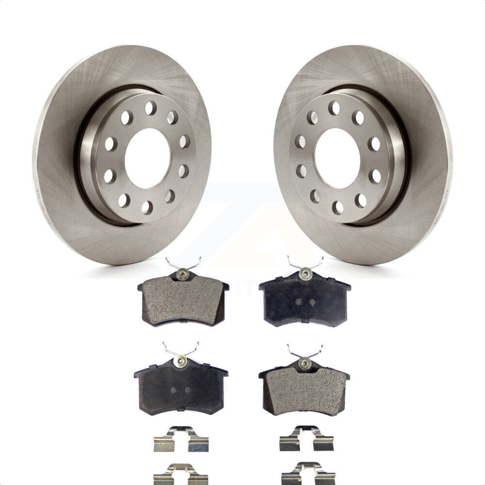 Rear Disc Brake Rotors And Semi-Metallic Pads Kit For Audi A4 Quattro With 255mm Diameter Rotor K8F-101750 by Transit Auto