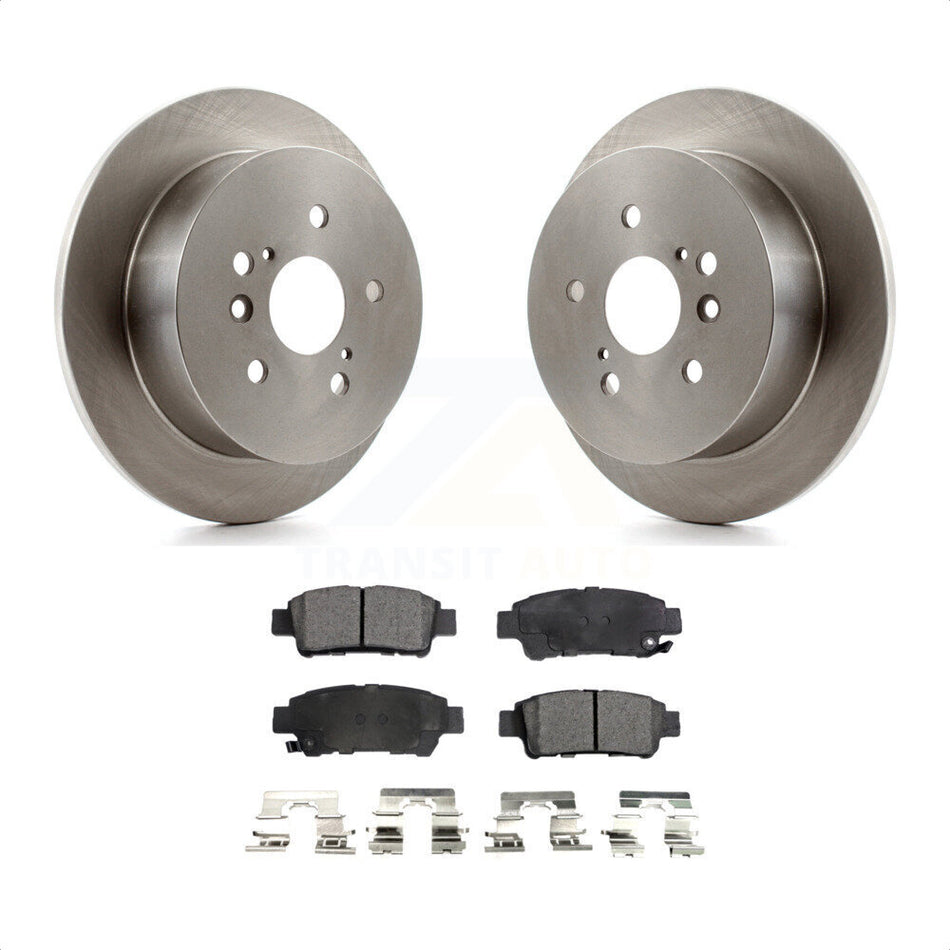 Rear Disc Brake Rotors And Semi-Metallic Pads Kit For 2004-2010 Toyota Sienna K8F-101774 by Transit Auto