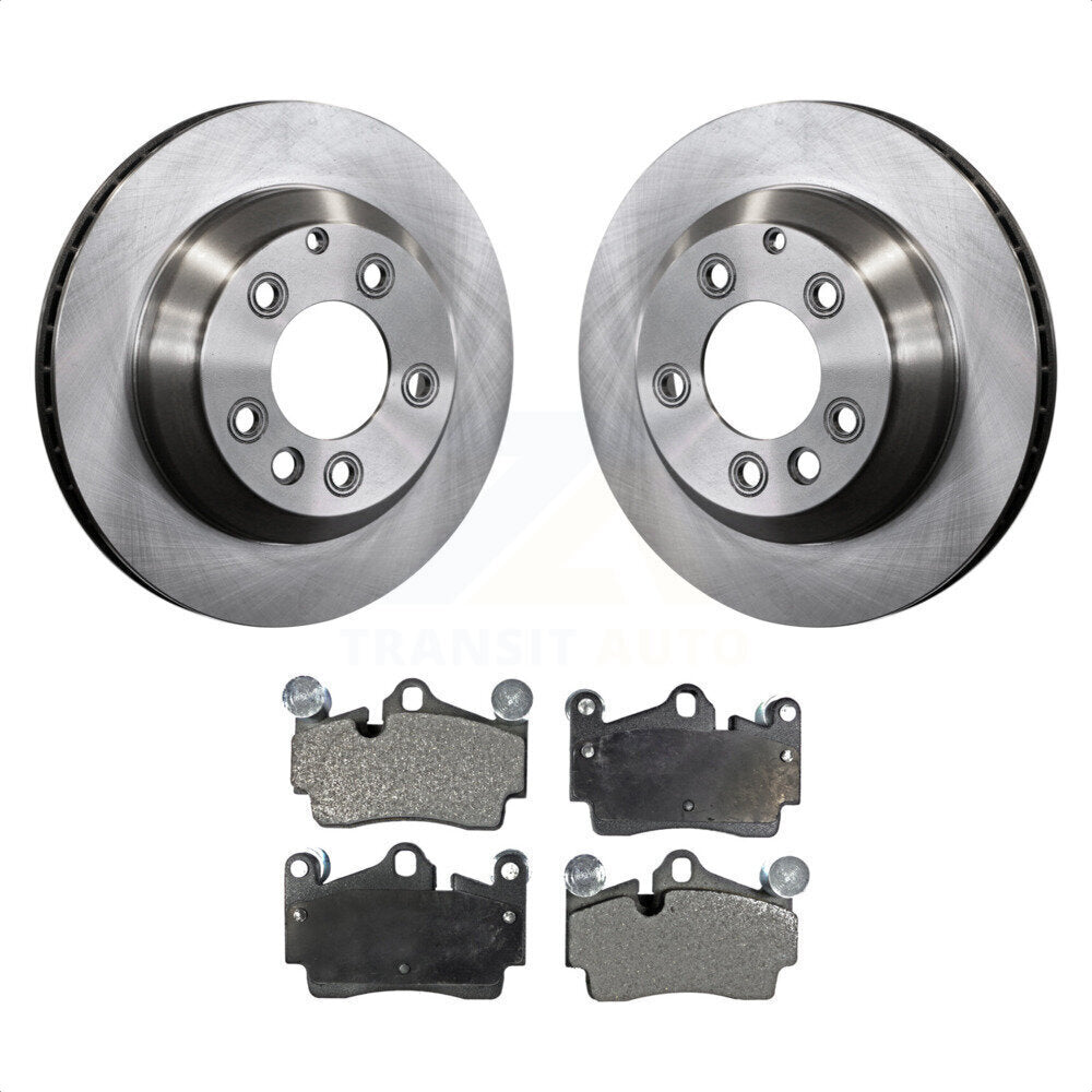 Rear Disc Brake Rotors And Semi-Metallic Pads Kit For Audi Q7 Porsche Cayenne Volkswagen Touareg K8F-101777 by Transit Auto