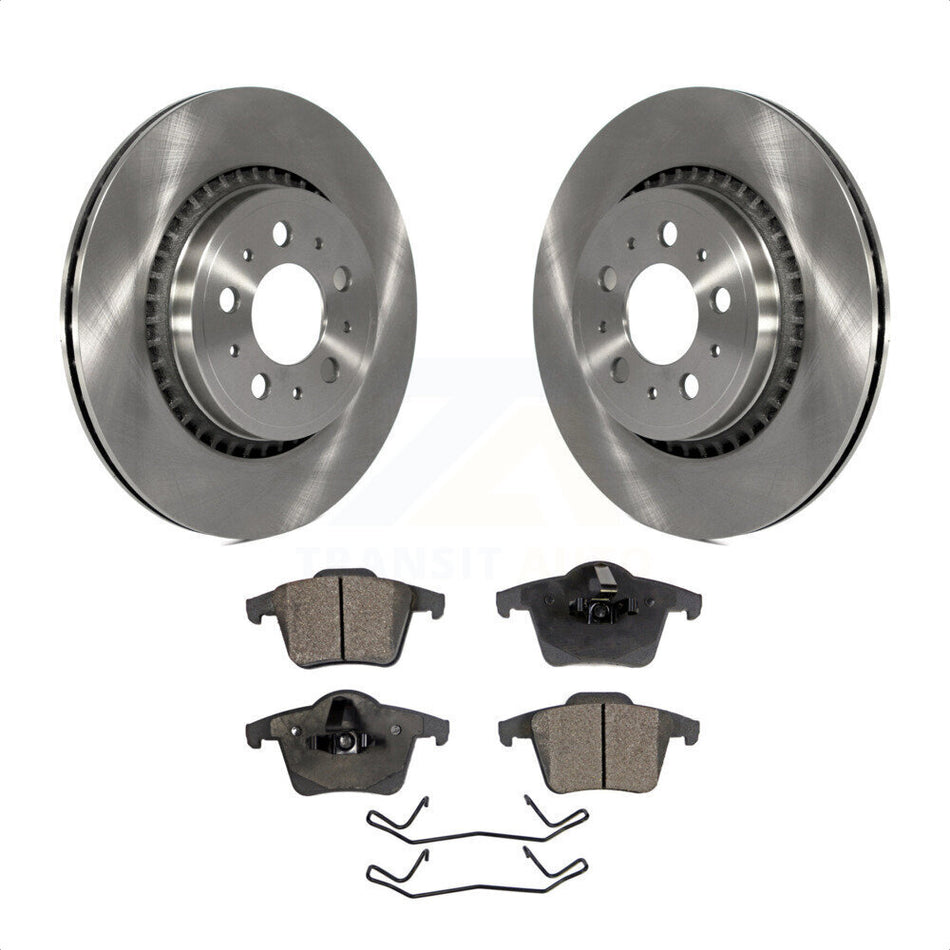 Rear Disc Brake Rotors And Semi-Metallic Pads Kit For 2003-2014 Volvo XC90 K8F-101781 by Transit Auto