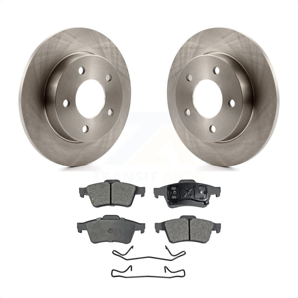 Rear Disc Brake Rotors And Semi-Metallic Pads Kit For 2004-2005 Mazda 3 2.0L K8F-101784 by Transit Auto