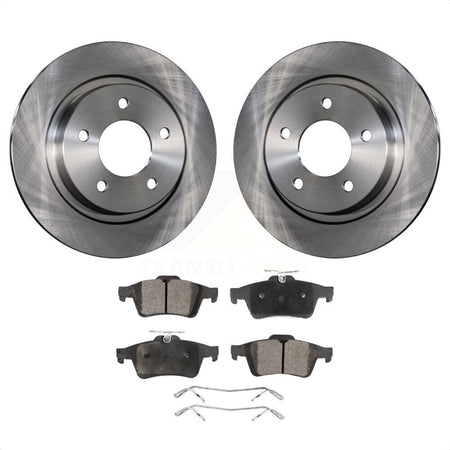 Rear Disc Brake Rotors And Semi-Metallic Pads Kit For Mazda 3 Sport K8F-101785 by Transit Auto