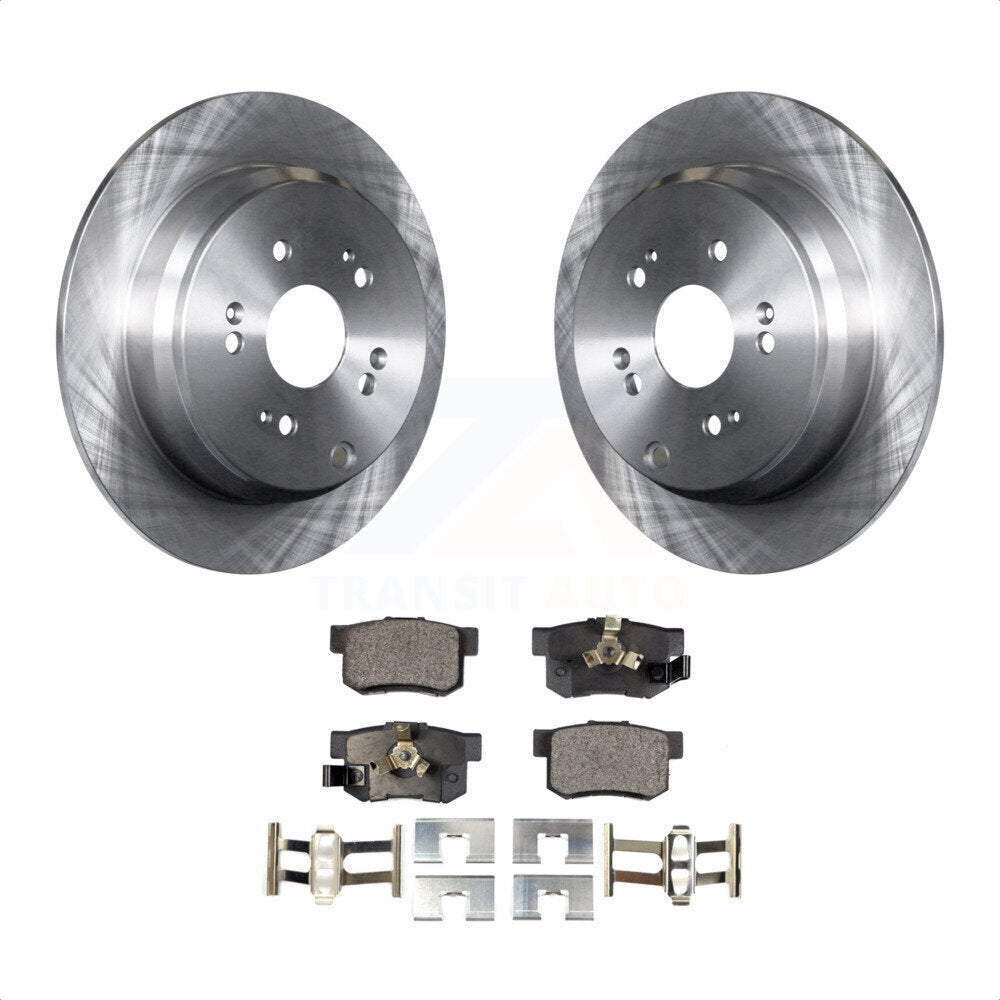 Rear Disc Brake Rotors And Semi-Metallic Pads Kit For Honda CR-V Acura RDX K8F-101787 by Transit Auto