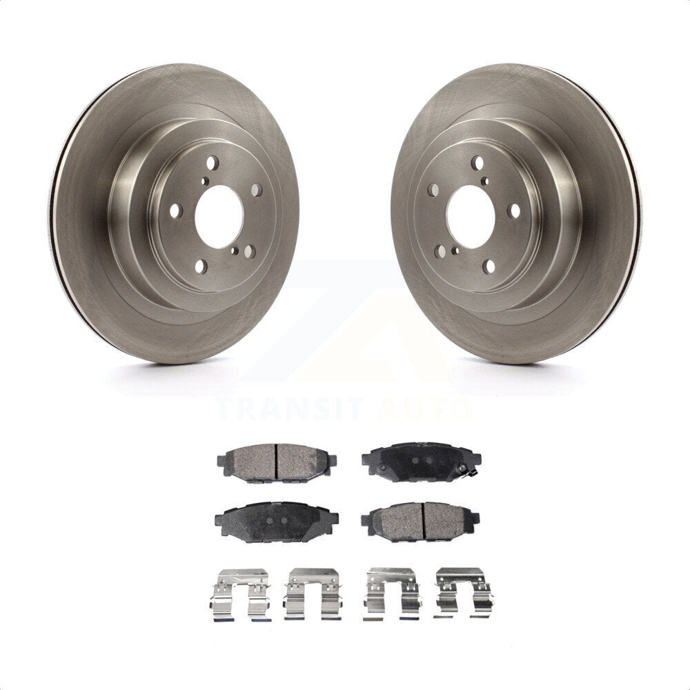 Rear Disc Brake Rotors And Semi-Metallic Pads Kit For Subaru Legacy K8F-101800 by Transit Auto