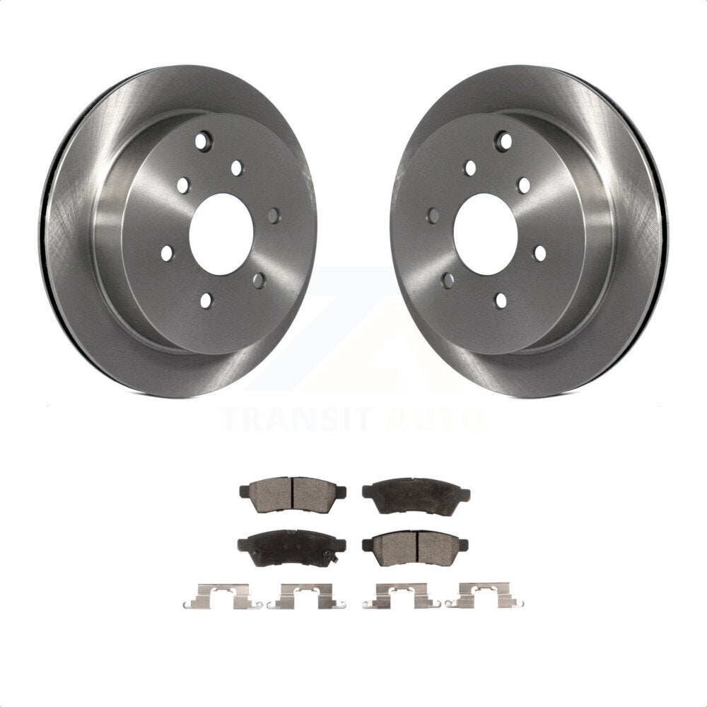 Rear Disc Brake Rotors And Semi-Metallic Pads Kit For Nissan Frontier Xterra Suzuki Equator K8F-101806 by Transit Auto