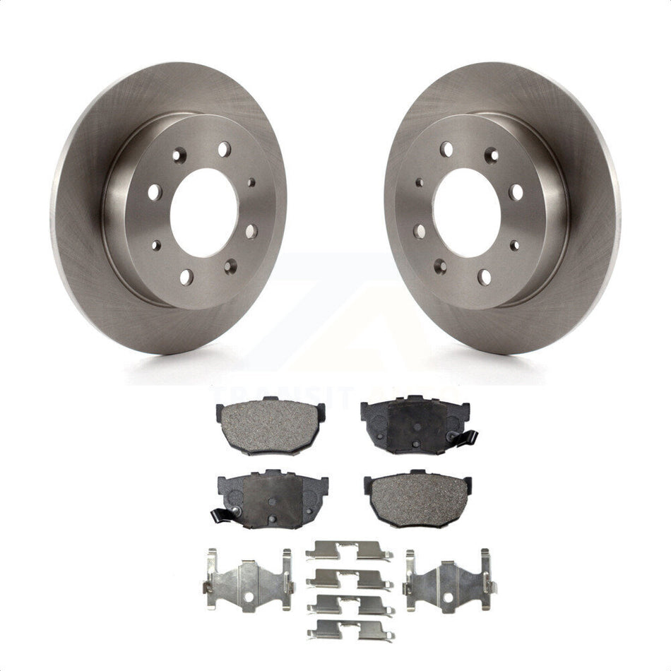 Rear Disc Brake Rotors And Semi-Metallic Pads Kit For Kia Spectra Spectra5 K8F-101809 by Transit Auto