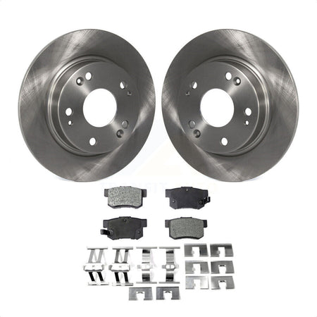 Rear Disc Brake Rotors And Semi-Metallic Pads Kit For Honda Civic Acura ILX CSX K8F-101813 by Transit Auto