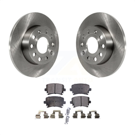 Rear Disc Brake Rotors And Semi-Metallic Pads Kit For Volkswagen Jetta Rabbit Audi A3 Quattro K8F-101820 by Transit Auto