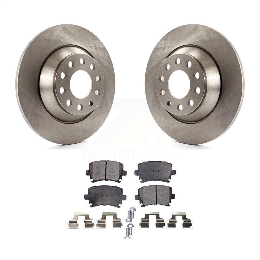 Rear Disc Brake Rotors And Semi-Metallic Pads Kit For Audi A6 Quattro With 302mm Diameter Rotor K8F-101828 by Transit Auto