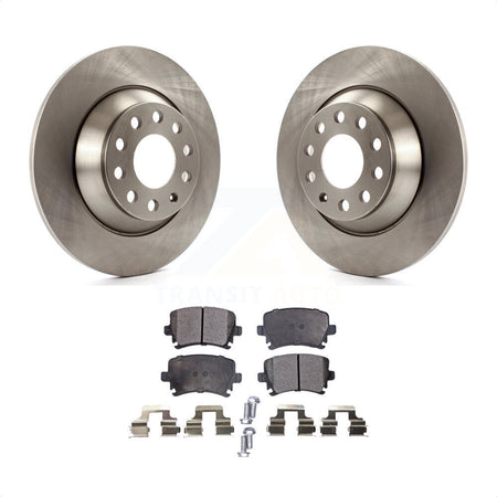 Rear Disc Brake Rotors And Semi-Metallic Pads Kit For Audi A6 Quattro With 302mm Diameter Rotor K8F-101828 by Transit Auto