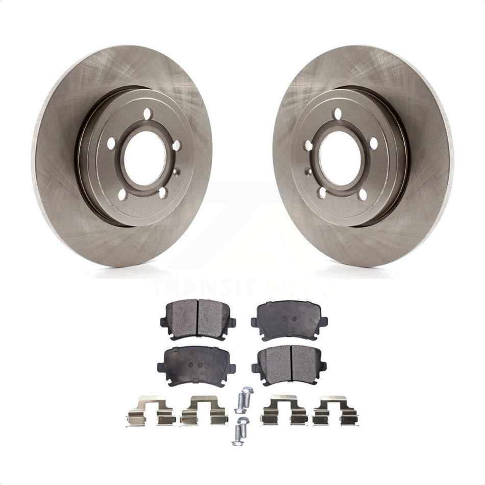 Rear Disc Brake Rotors And Semi-Metallic Pads Kit For Audi A4 Quattro K8F-101830 by Transit Auto