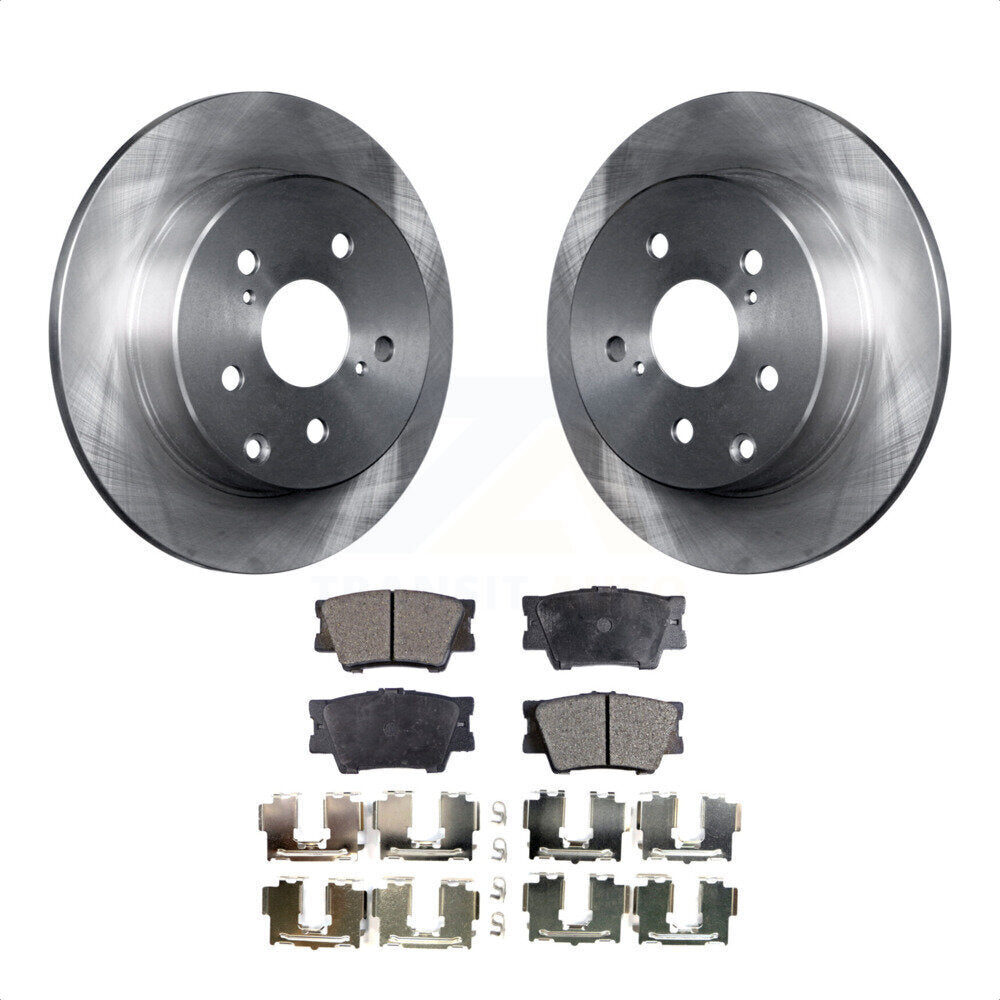 Rear Disc Brake Rotors And Semi-Metallic Pads Kit For Toyota RAV4 Lexus HS250h K8F-101835 by Transit Auto