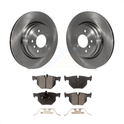 Rear Disc Brake Rotors And Semi-Metallic Pads Kit For BMW 335i X1 xDrive 330i 335xi 335d 330xi 335is K8F-101836