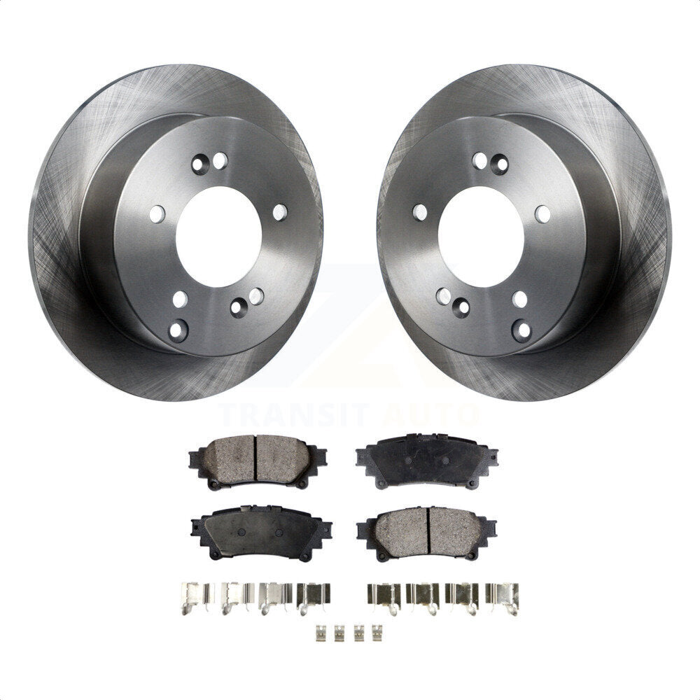 Rear Disc Brake Rotors And Semi-Metallic Pads Kit For Lexus IS250 K8F-101838 by Transit Auto